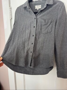 Madewell Cozy Fitted Flannel Button Down Shirt